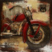 Kovový obraz ART 100x100cm Motorka 0374