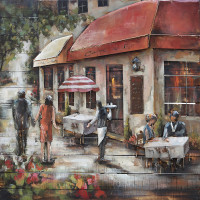 Kovový obraz 100x100cm, FAM0611WM Kovový obraz 100x100cm, FAM0611WM