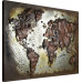 Kovový obraz ART Mapa sveta T120255, 120x80 