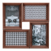 Plastový multifotorám pre 4 fotky 10x15cm, medená Plastový multifotorám pre 4 fotky 10x15cm, medená