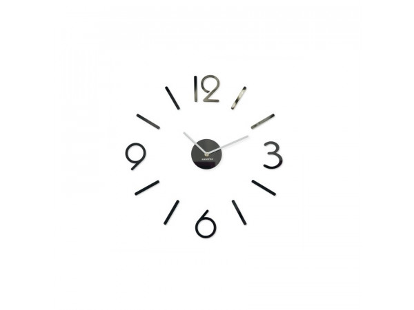 3D Nalepovacie hodiny DIY ADMIRABLE L Sweep 54D-1, čierne 50-75cm