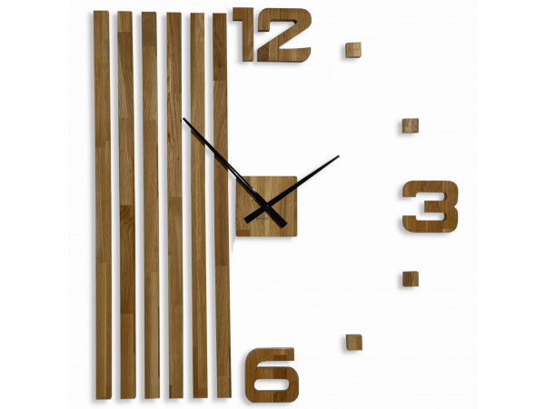 Drevené dubové nástenné hodiny Lamele 100cm FlexiStyle z230d-2 Drevené dubové nástenné hodiny Lamele 100cm FlexiStyle z230d-2