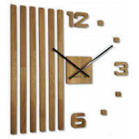 Drevené dubové nástenné hodiny Lamele 60cm FlexiStyle z230 Drevené dubové nástenné hodiny Lamele 60cm FlexiStyle z230