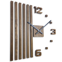 Drevené nástenné hodiny Lamele 60cm FlexiStyle z230-d9-1 Drevené nástenné hodiny Lamele 60cm FlexiStyle z230-d9-1