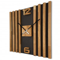 Drevené nástenné hodiny Lamele 60cm FlexiStyle z233 Drevené nástenné hodiny Lamele 60cm FlexiStyle z233