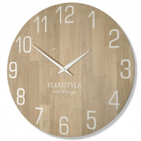 Drevené nástenné hodiny Natur 50cm FlexiStyle z228-2 Drevené nástenné hodiny Natur 50cm FlexiStyle z228-2