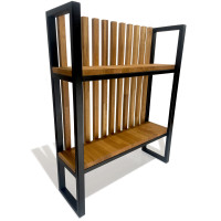 Drevený dvojitý regál FlexiStyle kon2-lam-608020, 80cm Drevený dvojitý regál FlexiStyle kon2-lam-608020, 80cm