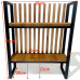 Drevený dvojitý regál FlexiStyle kon2-lam-608020, 80cm Drevený dvojitý regál FlexiStyle kon2-lam-608020, 80cm