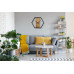 Dubové hodiny Loft Hexagon kovové 50cm, z231 Dubové hodiny Loft Hexagon kovové 50cm, z231