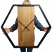 Dubové hodiny Loft Hexagon kovové 80cm, z231 Dubové hodiny Loft Hexagon kovové 80cm, z231
