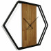 Dubové hodiny Loft Hexagon kovové 80cm, z231 Dubové hodiny Loft Hexagon kovové 80cm, z231