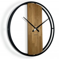 Dubové hodiny Loft Round kovové 80cm, z231 Dubové hodiny Loft Round kovové 80cm, z231