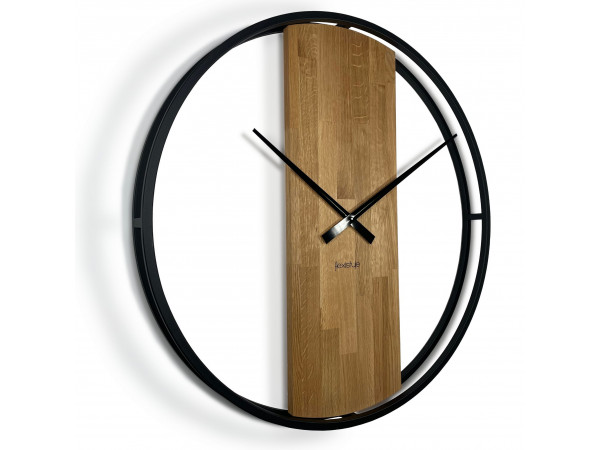 Dubové hodiny Loft Round kovové 80cm, z231 Dubové hodiny Loft Round kovové 80cm, z231