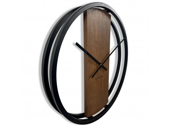 Dubové hodiny Loft Round kovové 50cm, z231 hnedá Dubové hodiny Loft Round kovové 50cm, z231 hnedá