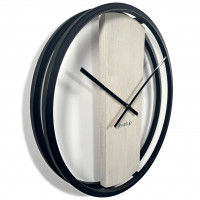 Dubové hodiny Loft Round kovové 50cm, z231 biela Dubové hodiny Loft Round kovové 50cm, z231 biela