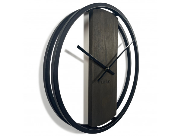 Dubové hodiny Loft Round kovové 50cm, z231 wenge Dubové hodiny Loft Round kovové 50cm, z231 wenge