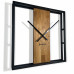 Dubové hodiny štvorcové Loft Square kovové 50cm z231-a-1 Dubové hodiny štvorcové Loft Square kovové 50cm z231-a-1