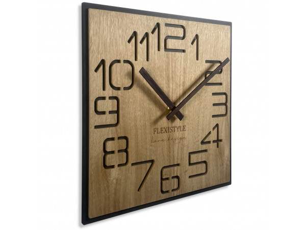 Dubové nástenné hodiny Digits 50cm, z120 Dubové nástenné hodiny Digits 50cm, z120