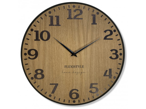 Nástenné hodiny Elegante Flex z227-1d-1-x tmavohnedé, 50 cm