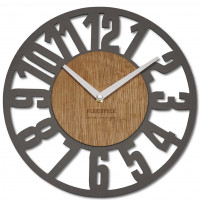 Nástenné drevené hodiny Loft Arabico Flex z220-1ad-2-x, 30 cm