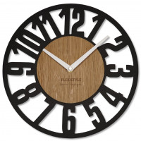 Nástenné drevené hodiny Loft Arabico Flex z220-1d-2-x, 30 cm