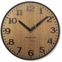 Nástenné hodiny Elegante Flex z227-1d-1-x tmavohnedé, 30 cm