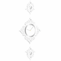 Nástenné hodiny Glamour Flex z82-1, 145 cm, biele