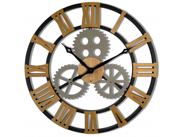 Dizajnové nástenné hodiny Industrial z229-11ad 80 cm, čierne Dizajnové nástenné hodiny Industrial z229-11ad 80 cm, čierne