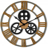 Dizajnové nástenné hodiny Industrial 2. z229-1a1d 80 cm, šedá Dizajnové nástenné hodiny Industrial 2. z229-1a1d 80 cm, šedá