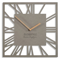 Nástenné hodiny loft piccolo štvorcové 30cm, šedá z219b Nástenné hodiny loft piccolo štvorcové 30cm, šedá z219b