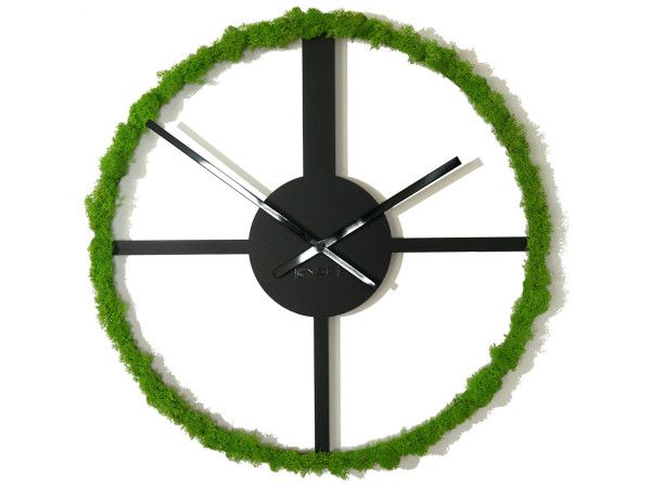 Nástenné hodiny Metal Black with Moss Flexistyle z21e, 50cm Nástenné hodiny Metal Black with Moss Flexistyle z21e, 50cm