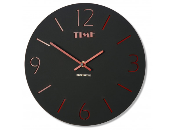 Nástenné hodiny Slim Flex z111b-1mat-3-x, 30 cm, čierne matné Nástenné hodiny Slim Flex z111b-1mat-3-x, 30 cm, čierne matné