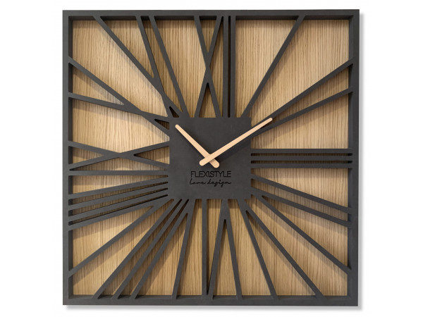 Nástenné drevené hodiny Square Loft Flex z226-1d-dx, 50 cm Nástenné drevené hodiny Square Loft Flex z226-1d-dx, 50 cm