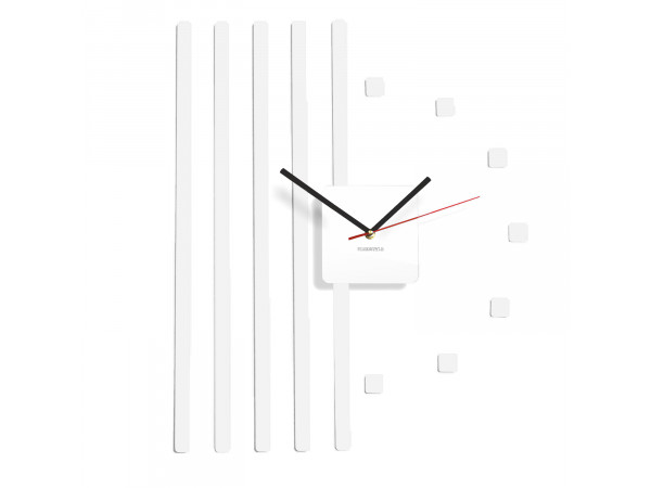 Nástenné hodiny štvorce Flex z10b, 58 cm, biele Nástenné hodiny štvorce Flex z10b, 58 cm, biele