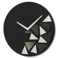Nástenné hodiny Triangles Flex z205-1, 30 cm, čierne matné