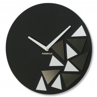 Nástenné hodiny Triangles Flex z205-1, 30 cm, čierne matné Nástenné hodiny Triangles Flex z205-1, 30 cm, čierne matné