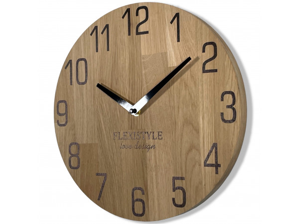 Nástenné hodiny z dubového dreva Flex z228-d-1, 30 cm Nástenné hodiny z dubového dreva Flex z228-d-1, 30 cm
