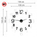 3D Nalepovacie hodiny DIY Admirable XL Sweep 40ao-1, čierne 100-130cm 3D Nalepovacie hodiny DIY Admirable XL Sweep 40ao-1, čierne 100-130cm