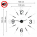 3D Nalepovacie hodiny DIY Admirable XL Sweep 40d-1, 100-130cm 3D Nalepovacie hodiny DIY Admirable XL Sweep 40d-1, 100-130cm