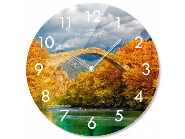 Nástenné sklenené hodiny Bridge Flex z67c s-2-x, 30 cm Nástenné sklenené hodiny Bridge Flex z67c s-2-x, 30 cm