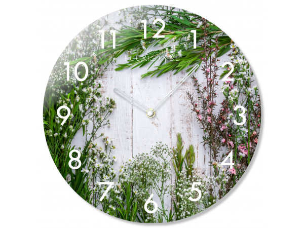 Nástenné sklenené hodiny Herbs Flex z67f s-2-x, 30 cm Nástenné sklenené hodiny Herbs Flex z67f s-2-x, 30 cm