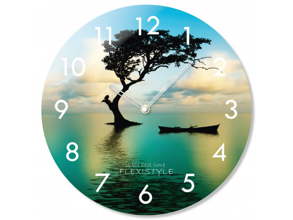 Nástenné sklenené hodiny Tree Flex z67a s-2-x, 30 cm Nástenné sklenené hodiny Tree Flex z67a s-2-x, 30 cm
