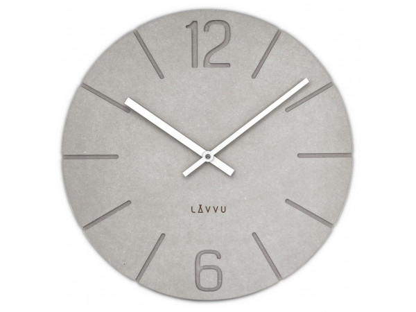 Drevené hodiny LAVVU Natur LCT5020, sivá 34cm