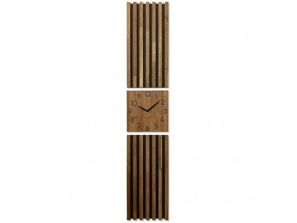 Závesné hodiny z dubového dreva Lamele 155cm FlexiStyle z235-d1 Závesné hodiny z dubového dreva Lamele 155cm FlexiStyle z235-d1