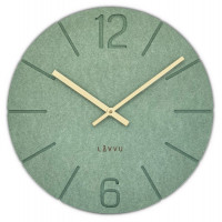 Drevené hodiny LAVVU Natur LCT5027, zelena 34cm