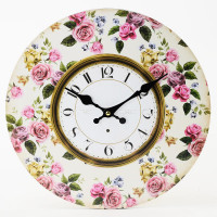 Nástenné hodiny, Flor0134, Ruže, 34cm Nástenné hodiny, Flor0134, Ruže, 34cm