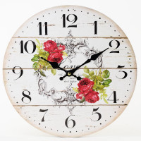 Nástenné hodiny, Flor0143, Ruže, 34cm Nástenné hodiny, Flor0143, Ruže, 34cm