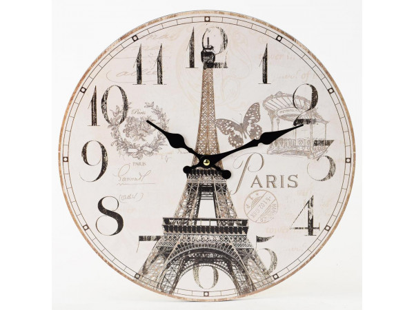 Nástenné hodiny, Flor0146, Paris, 34cm Nástenné hodiny, Flor0146, Paris, 34cm