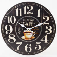 Nástenné hodiny, Flor0148, La Maison Café, 34cm Nástenné hodiny, Flor0148, La Maison Café, 34cm