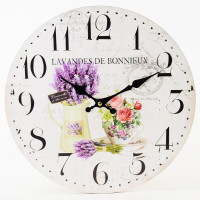 Nástenné hodiny, Flor0149, Levanduľa, 34cm Nástenné hodiny, Flor0149, Levanduľa, 34cm